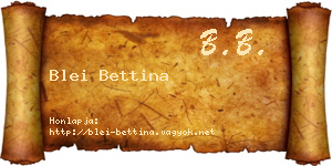 Blei Bettina névjegykártya